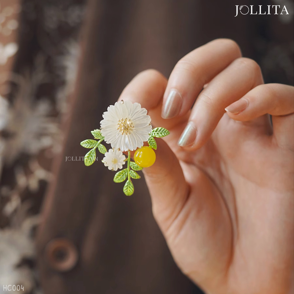  Trâm cài áo hoa cúc họa mi thanh lịch 