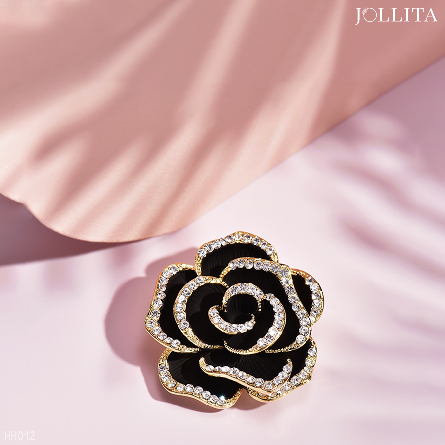  Pin cài áo nụ hồng đen 