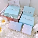  Trâm cài áo nhành lá đính đá pha lê bướm xanh blue cao cấp sang trọng 