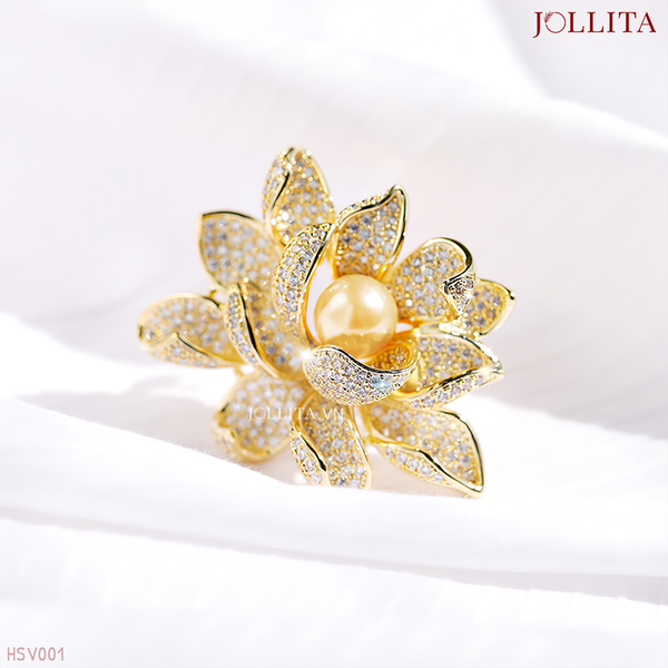  Trâm cài áo hoa sen sang trọng 