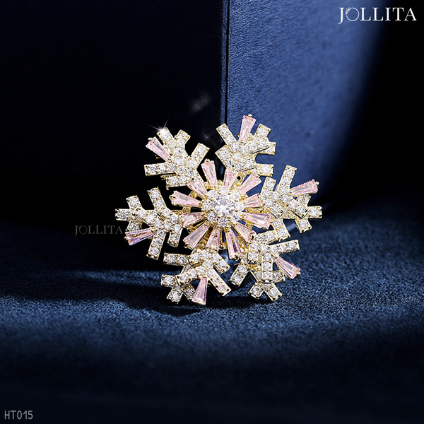  Trâm cài áo bông tuyết xoay sang trọng. 