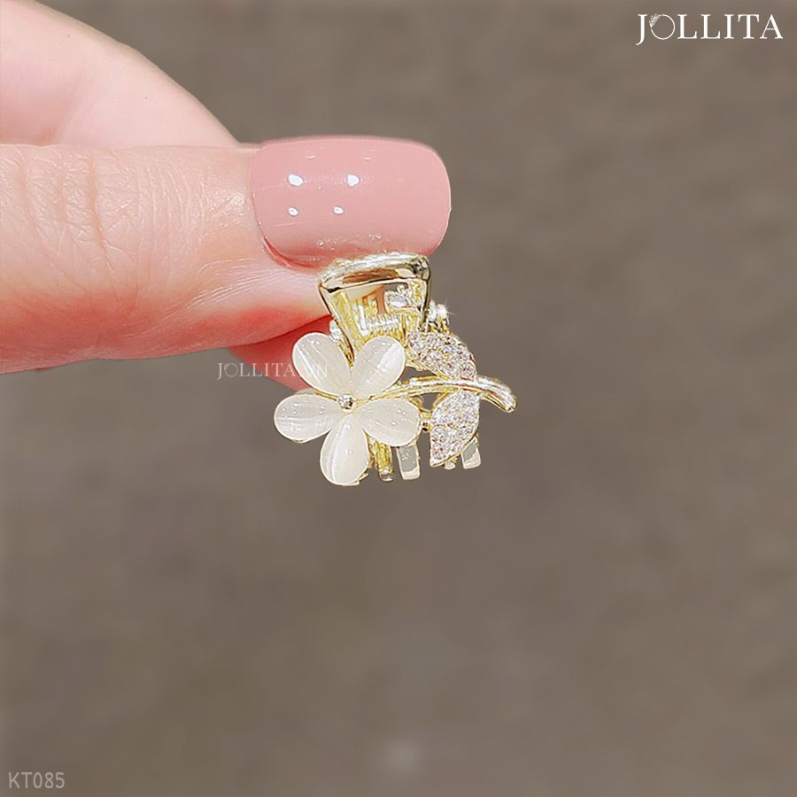  Kẹp tóc càng cua nhỏ đính bông hoa nhỏ dễ thương 