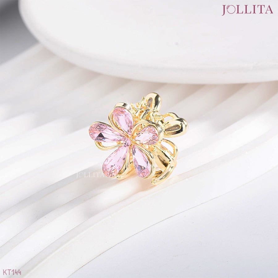  Kẹp tóc càng cua hoa anh đào hồng phấn ngọt ngào nữ tính 