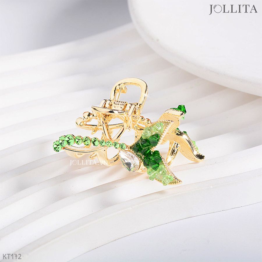  Kẹp tóc càng cua đuôi cá xanh ngọc bích duyên dáng 