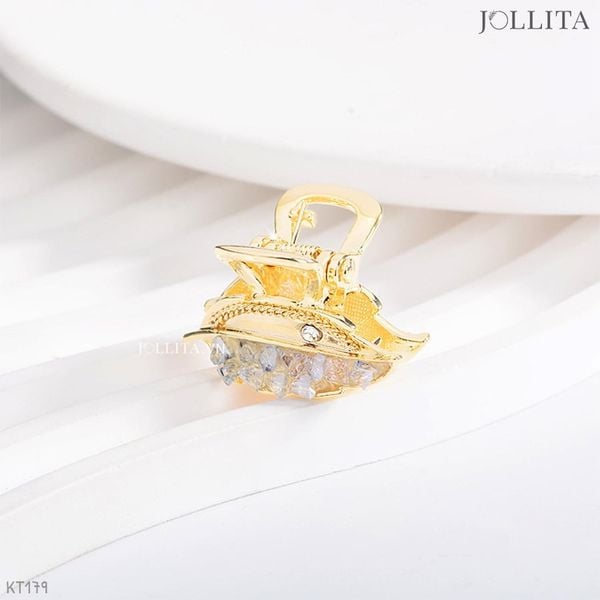  Kẹp tóc càng cua chiếc lá đính đá kiều diễm 