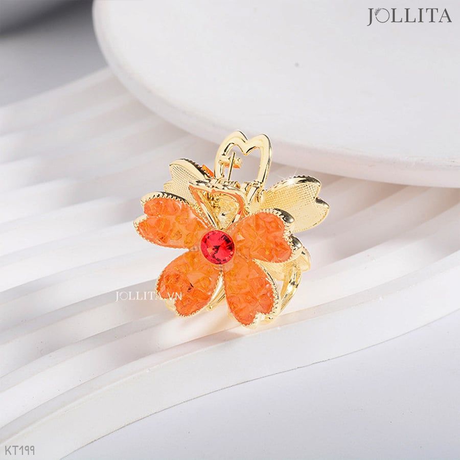  Kẹp tóc càng cua anh đào cam đỏ nổi bật 