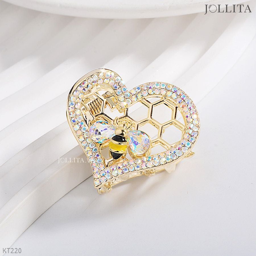  Kẹp tóc càng cua tổ ong trái tim độc đáo 