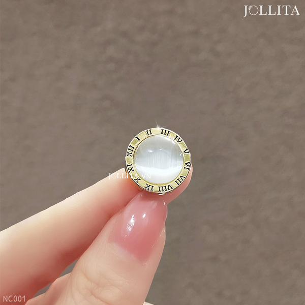  Cài áo nam châm nút tròn pha lê cao cấp 