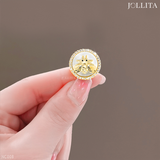  Pin cài áo nam châm tròn chú ong chăm chỉ 