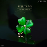  Cài áo nam châm cỏ 4 lá xanh may mắn 