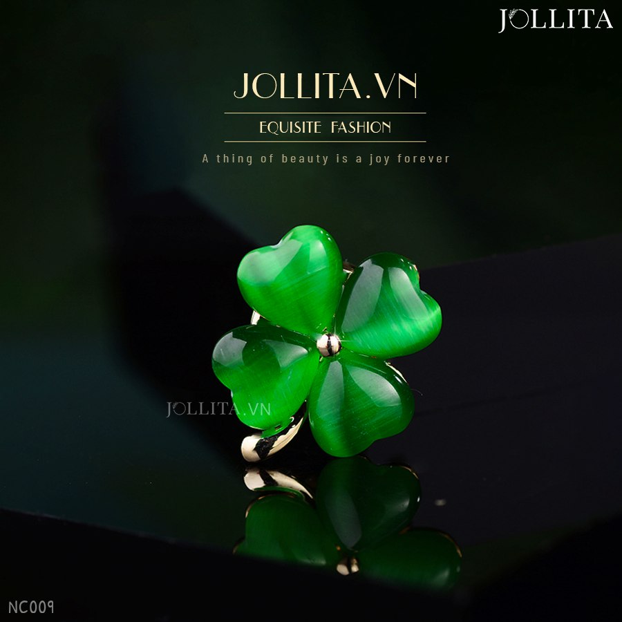  Cài áo nam châm cỏ 4 lá xanh may mắn 