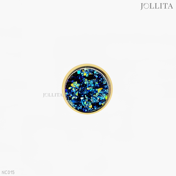  Cài áo nam châm nút tròn pha lê xanh nham thạch cao cấp 