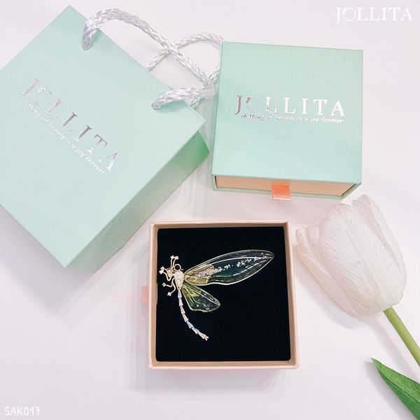  Set quà tặng Cài áo chuồn chuồn đá thanh lịch sang trọng 