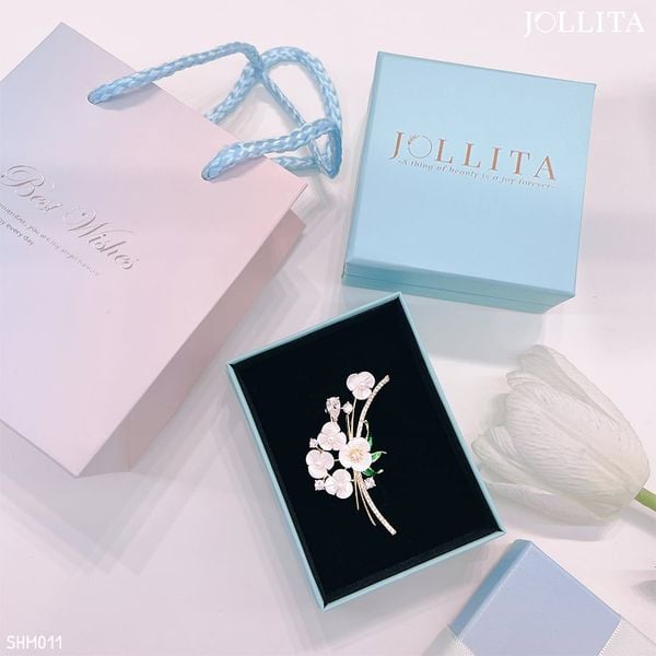  Set quà tặng cài áo nhành Mai trắng thanh lịch 