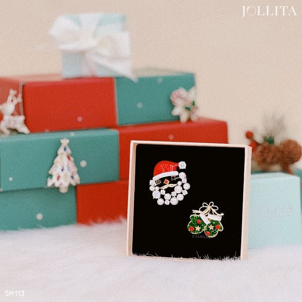  Set quà tặng Noel cài áo cao cấp sang trọng 113 