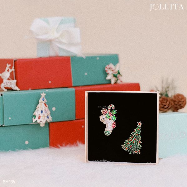  Set quà tặng Noel cài áo cao cấp sang trọng 134 