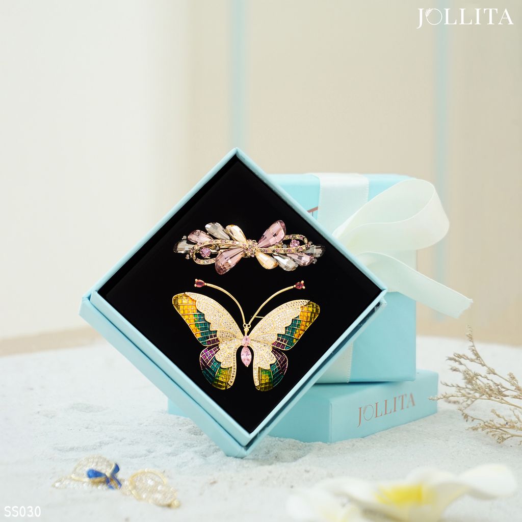  Set quà tặng Cài áo Kẹp tóc cao cấp sang trọng 