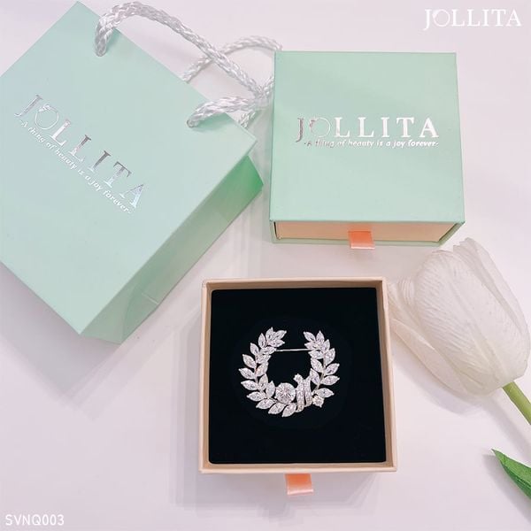  Set quà tặng 20/10 cài áo vòng nguyệt quế đính đá cao cấp 