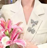  Trâm cài áo nơ hàn quốc dát đá tinh tế thanh lịch 