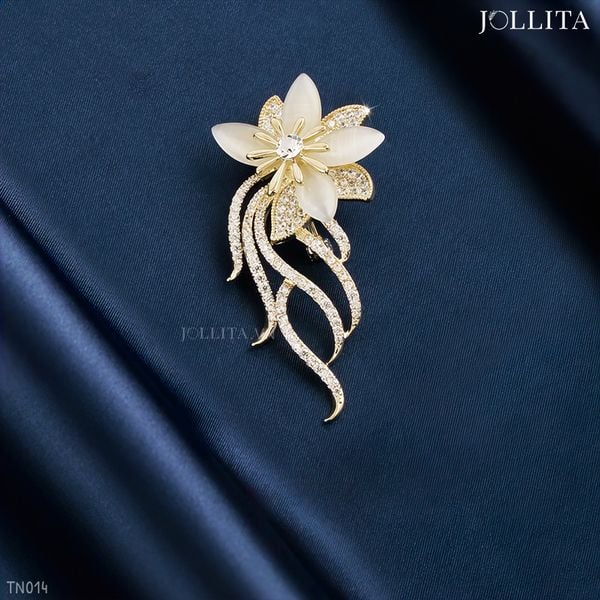  Trâm cài áo hoa nơ đính pha lê thanh lịch duyên dáng 