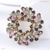  Trâm cài áo vòng hoa pha lê đính đá cao cấp 