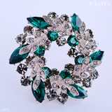  Trâm cài áo vòng hoa pha lê đính đá zircon cao cấp 