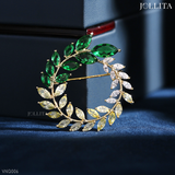  Trâm cài áo vòng nguyệt quế đính đá cao cấp 