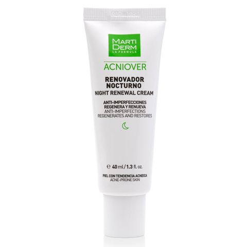  Kem Dưỡng Tái Tạo Ban Đêm Cho Da Dầu Mụn 5% AHA 1.5% BHA - MartiDerm Acniover Night Renewal Cream (40ml) 