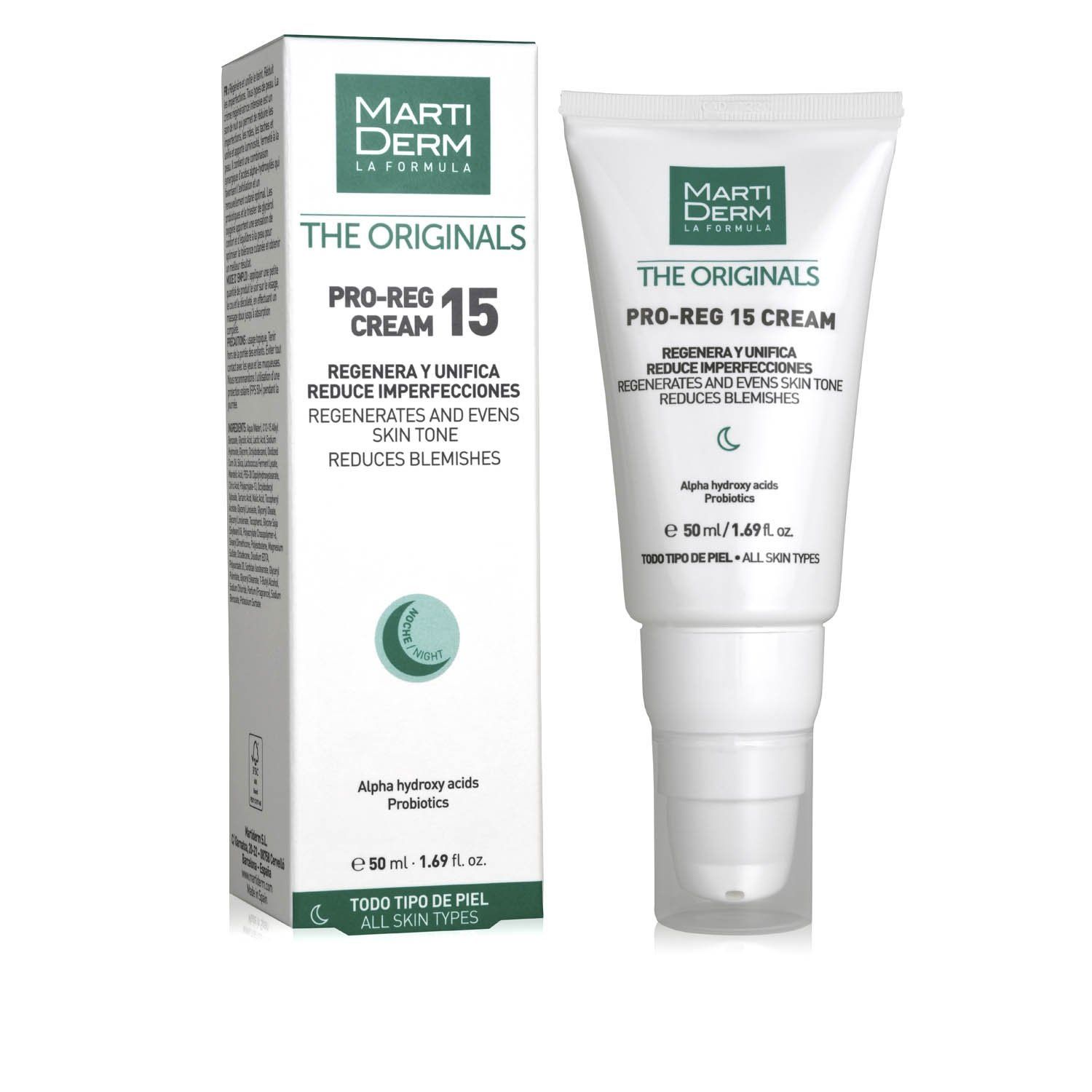  Kem Dưỡng Đêm Tái Tạo Da Chuyên Sâu 15% AHA - MartiDerm The Originals Pro Reg 15 Cream (50ml) 