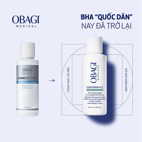  Sữa rửa mặt trị mụn cho da dầu nhờn - Obagi Clenziderm MD Daily Care Foaming Cleanser 