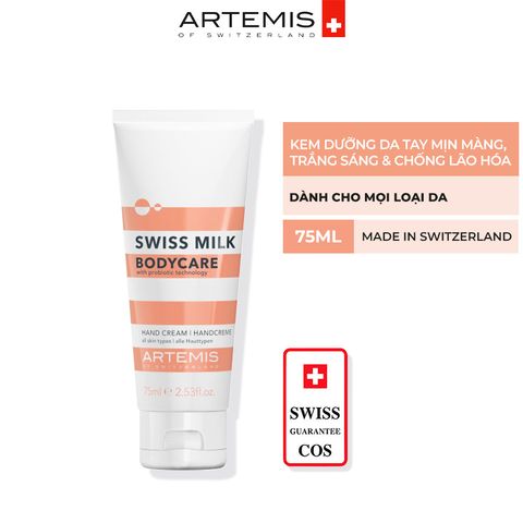 Kem duỡng phục hồi, giảm nhăn, sáng da dành cho tay - ARTEMIS SWISS MILK Hand Cream 3in1 75ml 