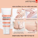  Kem duỡng phục hồi, giảm nhăn, sáng da dành cho tay - ARTEMIS SWISS MILK Hand Cream 3in1 75ml 