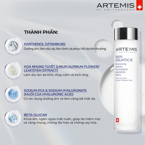  Nước Dưỡng Tinh Chất Cấp Ẩm Cho Da Khô - ARTEMIS SKIN AQUATICS Moisturising Essence (150ml) 