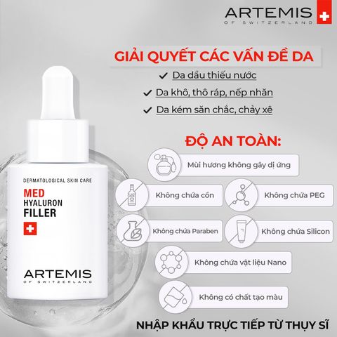  Tinh Chất Nâng Cơ & Cấp Ẩm Chuyên Sâu - ARTEMIS MED Hyaluron Filler (30ml) 