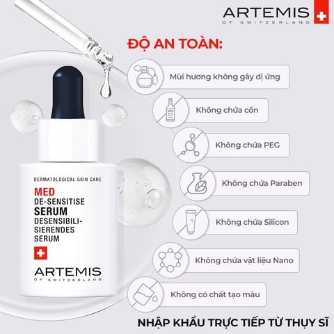  Serum Làm Dịu Da, Giảm Mẩn Đỏ - ARTERMIS MED De-Sensitize Serum (30ml) 