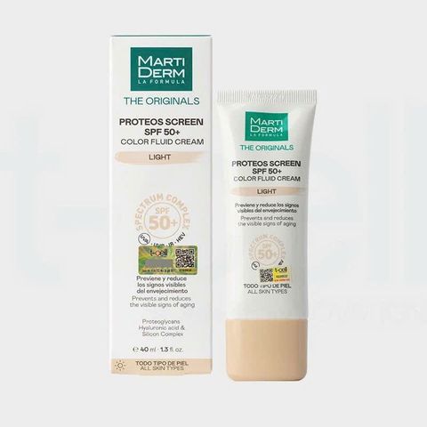  Kem Chống Nắng Làm Đều Màu Da - MartiDerm The Originals Proteos Screen SPF50+ Color Fluid Cream (Light) (40ml) 