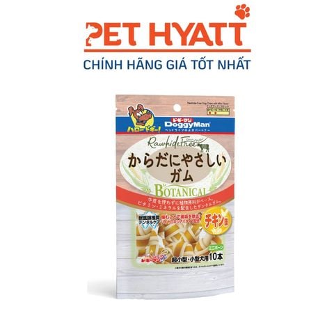  Bánh Thưởng DOGGYMAN Hình Xương Nơ Cho Chó Vị Gà (10pcs) 