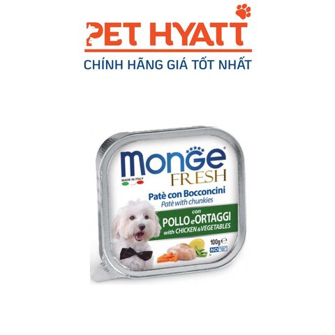  Pate Cho Chó Vị Gà & Rau MONGE Chicken & Vegetables 