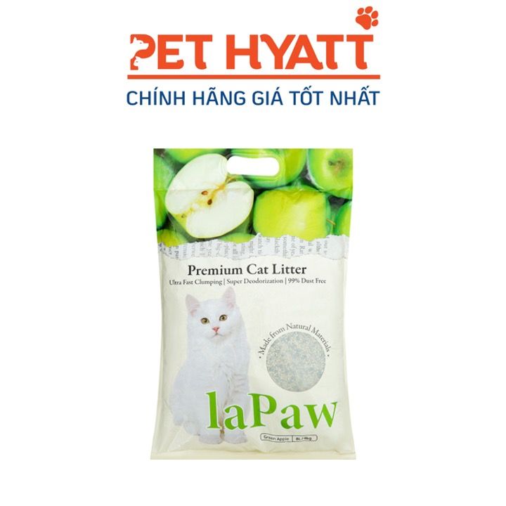 Cát Đất Sét Mix Than Hoạt Tính Táo LAPAW Cho Mèo Premium Cat Litter Apple