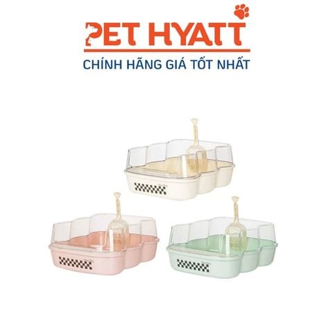  Khay Vệ Sinh Thành Trong Suốt Lượn Sóng Cho Mèo 