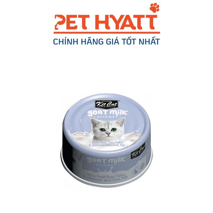 Pate Sữa Dê Cho Mèo Vị Cá Ngừ & Cá Trắng Nhỏ KITCAT Kitcat Gold Milk Gourmet Tuna & Whitebait