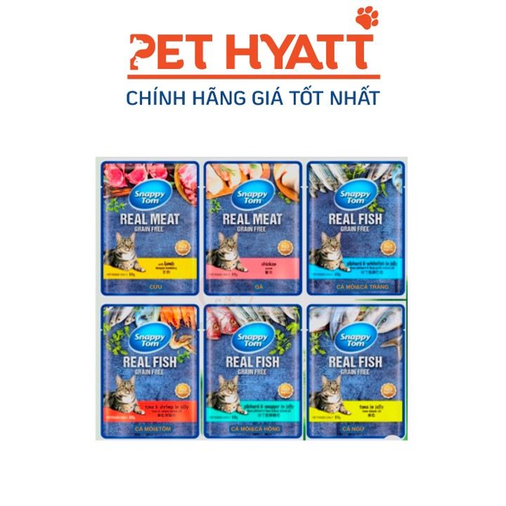 Pate Gói Cho Mèo SNAPPY TOM Nhiều Vị
