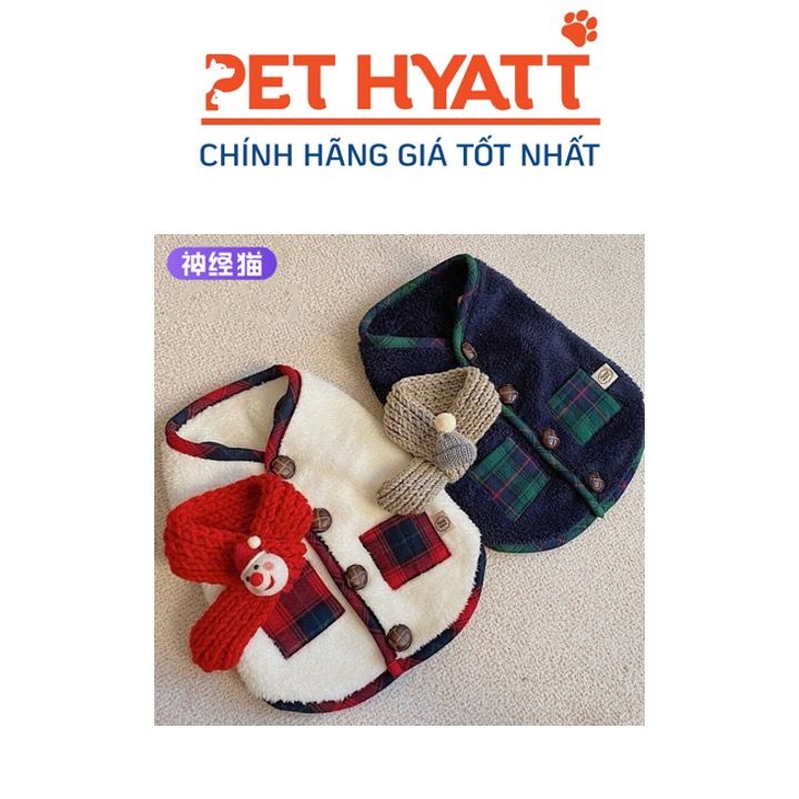 Áo Lông Sát Nách Kèm Quàng Cổ Cho Thú Cưng