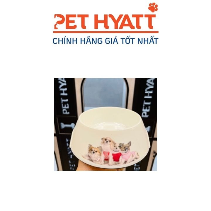 Bát Ăn Tròn In Hình Chó Cho Thú Cưng