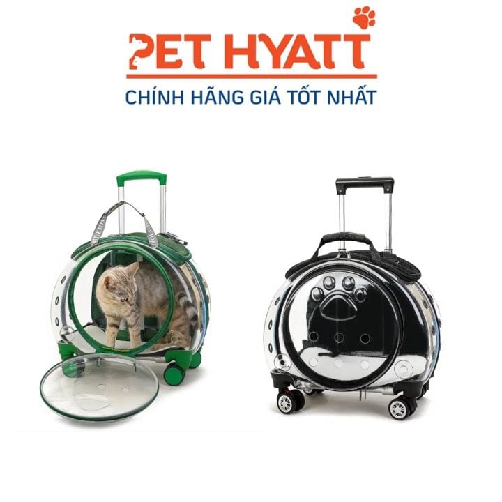 Túi Vận Chuyển Đeo Vai Kèm Cần Kéo Vali Du Lịch Cho Thú Cưng