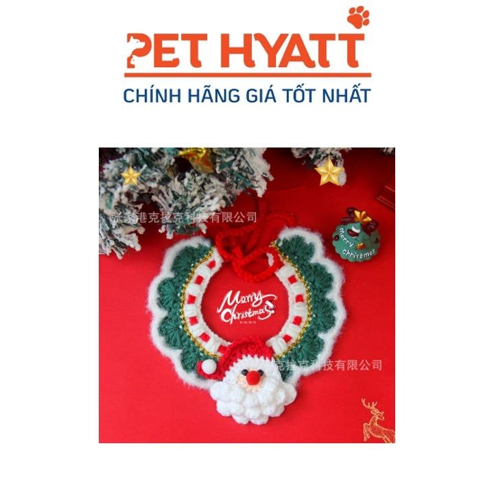 Yếm Len & Quàng Cổ Mùa Giáng Sinh Cho Thú Cưng