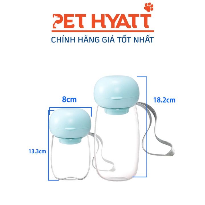 Bình Nước Du Lịch Tự Động Hình Nấm Có Dây Đeo Cho Thú Cưng