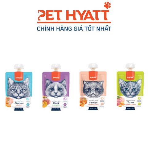  Sốt Thưởng WANPY Nắp Vặn Nhiều Vị Cho Mèo 