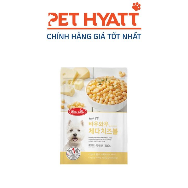 Viên Thức Ăn Cho Chó Vị Phô Mai BOWWOW Cheese Ball
