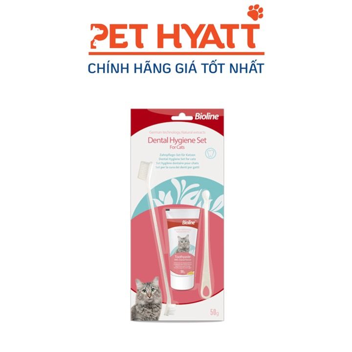 Bộ Bàn Chải và Kem Đánh Răng Cho Mèo BIOLINE